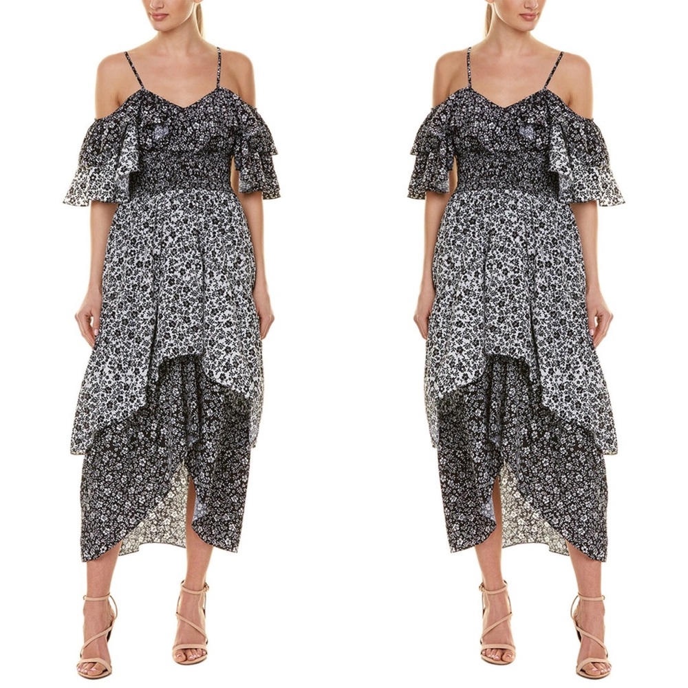 - Cold-Shoulder Midi Dress